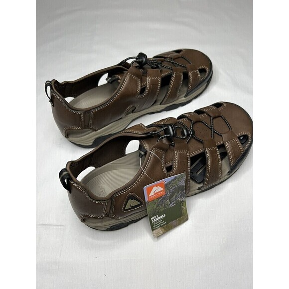New Ozark Trail Men’s Brown Outdoor Round Toe Fisherman Slide Sandals Shoes S 11 - Picture 2 of 5
